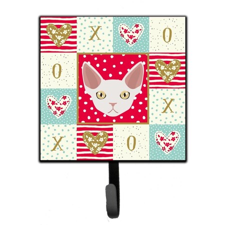 Carolines Treasures 4.25 x 1 x 7 in. Devon Rex Cat Love Leash or Key Holder CK5110SH4